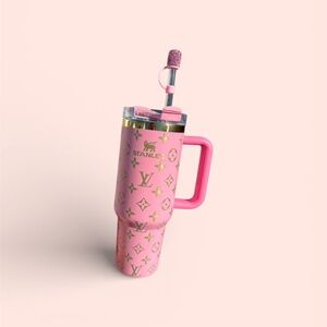 Stanley Pink and Gold Accent Pattern